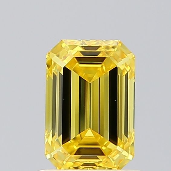 Loose Diamond - EMERALD 1.0ct Fancy Vivid Yellow VS1: Loose Diamond - EMERALD 1.0ct Fancy Vivid Yellow VS1 Source: This is a real non-mined Diamond that has been grown in a lab Shape: EMERALD Carats: 1.0 Color: Fancy Vivid Yellow Certification: IGI Video