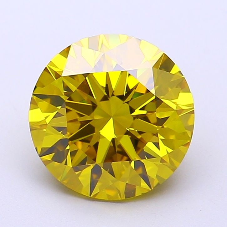 Loose Diamond - ROUND 3.05ct Fancy Vivid Yellow VVS2: Loose Diamond - ROUND 3.05ct Fancy Vivid Yellow VVS2 Source: This is a real non-mined Diamond that has been grown in a lab Shape: ROUND Carats: 3.05 Color: Fancy Vivid Yellow Certification: IGI Video: