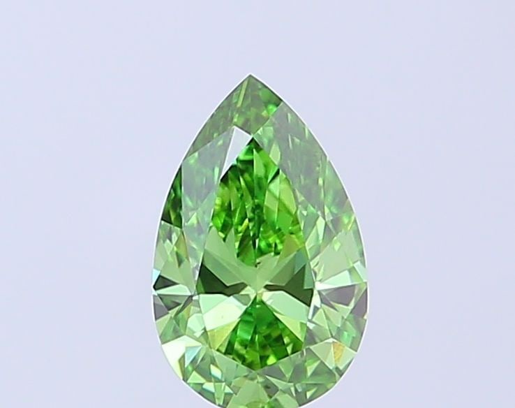 Loose Diamond - PEAR 1.0ct Fancy Vivid Green VS1: Loose Diamond - PEAR 1.0ct Fancy Vivid Green VS1 Source: This is a real non-mined Diamond that has been grown in a lab Shape: PEAR Carats: 1.0 Color: Fancy Vivid Green Certification: IGI Video: