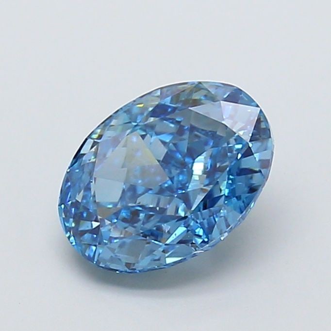 Loose Diamond - OVAL 2.51ct Fancy Vivid Blue SI1: Loose Diamond - OVAL 2.51ct Fancy Vivid Blue SI1 Source: This is a real non-mined Diamond that has been grown in a lab Shape: OVAL Carats: 2.51 Color: Fancy Vivid Blue Certification: IGI Video: