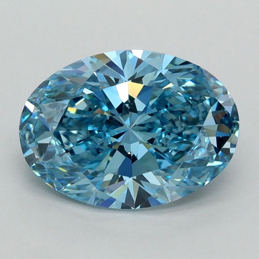 Loose Diamond - OVAL 2.05ct Fancy Vivid Blue VVS2: Loose Diamond - OVAL 2.05ct Fancy Vivid Blue VVS2 Source: This is a real non-mined Diamond that has been grown in a lab Shape: OVAL Carats: 2.05 Color: Fancy Vivid Blue Certification: IGI Video: