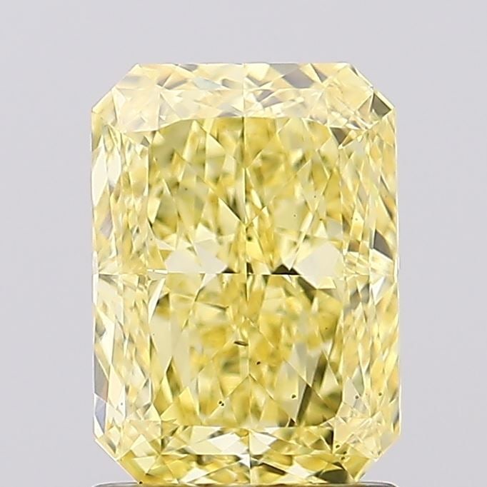 Loose Diamond - RADIANT 1.76ct Fancy Vivid Yellow VS2: Loose Diamond - RADIANT 1.76ct Fancy Vivid Yellow VS2 Source: This is a real non-mined Diamond that has been grown in a lab Shape: RADIANT Carats: 1.76 Color: Fancy Vivid Yellow Certification: IGI Vid