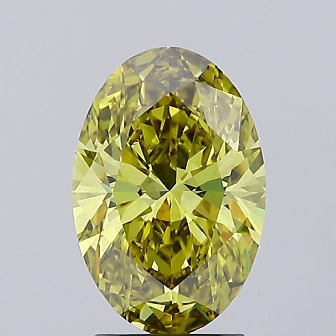 Loose Diamond - OVAL 2.03ct Fancy Vivid Yellow VVS1: Loose Diamond - OVAL 2.03ct Fancy Vivid Yellow VVS1 Source: This is a real non-mined Diamond that has been grown in a lab Shape: OVAL Carats: 2.03 Color: Fancy Vivid Yellow Certification: IGI Video: