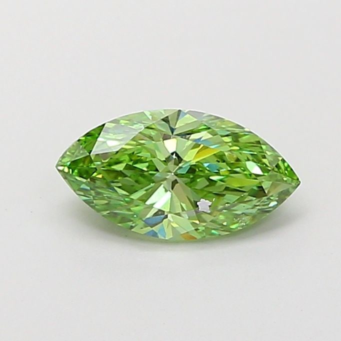 Loose Diamond - MARQUISE 1.0ct Fancy Vivid Green VVS2: Loose Diamond - MARQUISE 1.0ct Fancy Vivid Green VVS2 Source: This is a real non-mined Diamond that has been grown in a lab Shape: MARQUISE Carats: 1.0 Color: Fancy Vivid Green Certification: IGI Vide