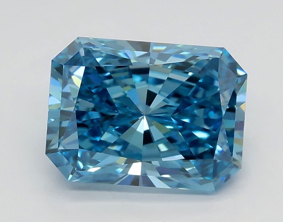 Loose Diamond - RADIANT 2.03ct Fancy Vivid Blue VS1: Loose Diamond - RADIANT 2.03ct Fancy Vivid Blue VS1 Source: This is a real non-mined Diamond that has been grown in a lab Shape: RADIANT Carats: 2.03 Color: Fancy Vivid Blue Certification: IGI Video: