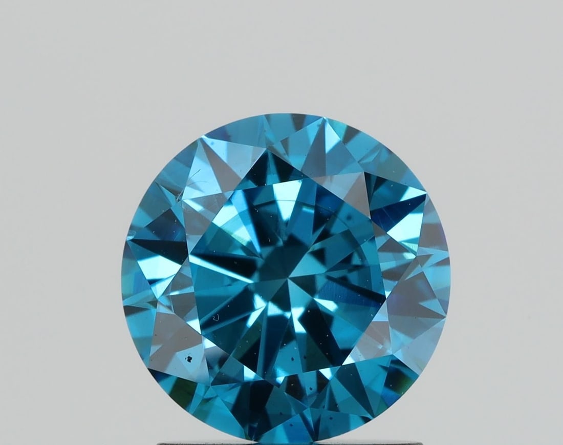 Loose Diamond - ROUND 1.45ct Fancy Blue VS2: Loose Diamond - ROUND 1.45ct Fancy Blue VS2 Source: This is a real non-mined Diamond that has been grown in a lab Shape: ROUND Carats: 1.45 Color: Fancy Blue Certification: NONE Video:
