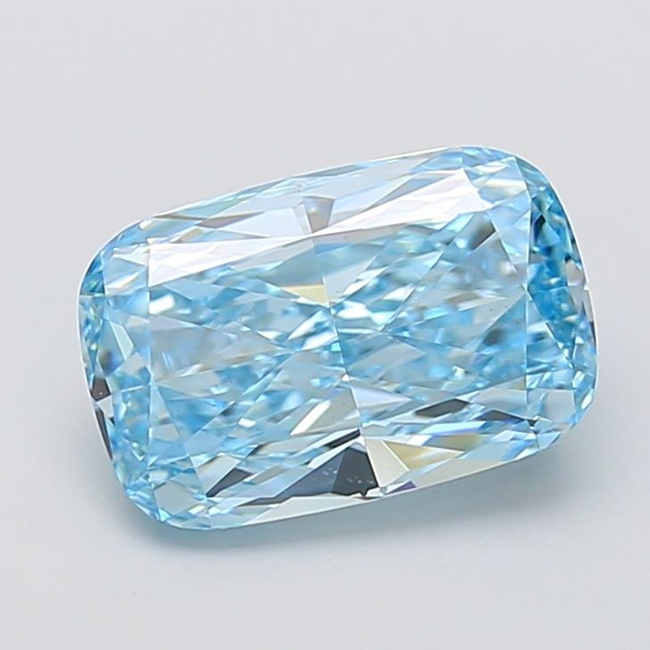 Loose Diamond - CUSHION MODIFIED 4.1ct Fancy Vivid Blue VS1: Loose Diamond - CUSHION MODIFIED 4.1ct Fancy Vivid Blue VS1 Source: This is a real non-mined Diamond that has been grown in a lab Shape: CUSHION MODIFIED Carats: 4.1 Color: Fancy Vivid Blue Certificat