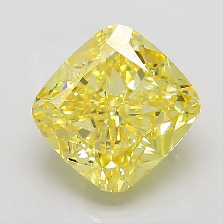 Loose Diamond - CUSHION MODIFIED 5.03ct Fancy Vivid Yellow VS2: Loose Diamond - CUSHION MODIFIED 5.03ct Fancy Vivid Yellow VS2 Source: This is a real non-mined Diamond that has been grown in a lab Shape: CUSHION MODIFIED Carats: 5.03 Color: Fancy Vivid Yellow Cert