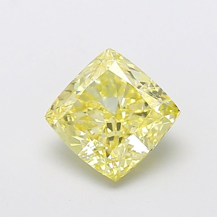 Loose Diamond - CUSHION MODIFIED 2.53ct Fancy Intense Yellow VS1: Loose Diamond - CUSHION MODIFIED 2.53ct Fancy Intense Yellow VS1 Source: This is a real non-mined Diamond that has been grown in a lab Shape: CUSHION MODIFIED Carats: 2.53 Color: Fancy Intense Yellow 