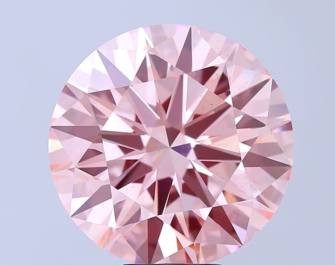 Ideal Loose Diamond - ROUND 11.06ct Fancy Intense Pink VS2: Ideal Loose Diamond - ROUND 11.06ct Fancy Intense Pink VS2 Source: This is a real non-mined Diamond that has been grown in a lab Shape: ROUND Carats: 11.06 Color: Fancy Intense Pink Certification: IGI