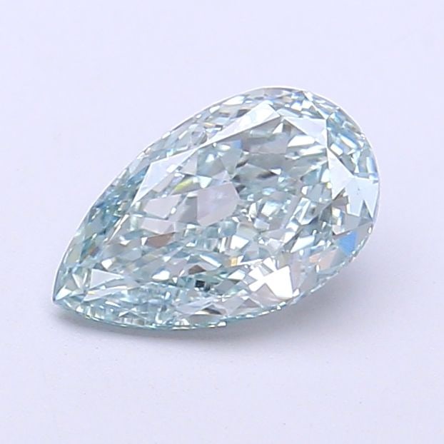 Loose Diamond - PEAR 1.02ct Fancy Light Blueish Green VVS2: Loose Diamond - PEAR 1.02ct Fancy Light Blueish Green VVS2 Source: This is a real non-mined Diamond that has been grown in a lab Shape: PEAR Carats: 1.02 Color: Fancy Light Blueish Green Certification