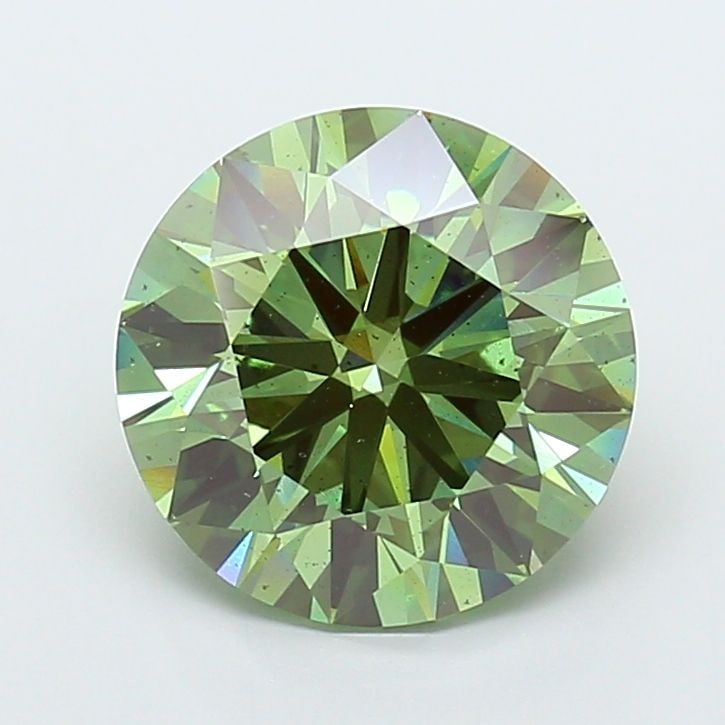Ideal Loose Diamond - ROUND 6.08ct Fancy Vivid Green SI2: Ideal Loose Diamond - ROUND 6.08ct Fancy Vivid Green SI2 Source: This is a real non-mined Diamond that has been grown in a lab Shape: ROUND Carats: 6.08 Color: Fancy Vivid Green Certification: IGI Vid