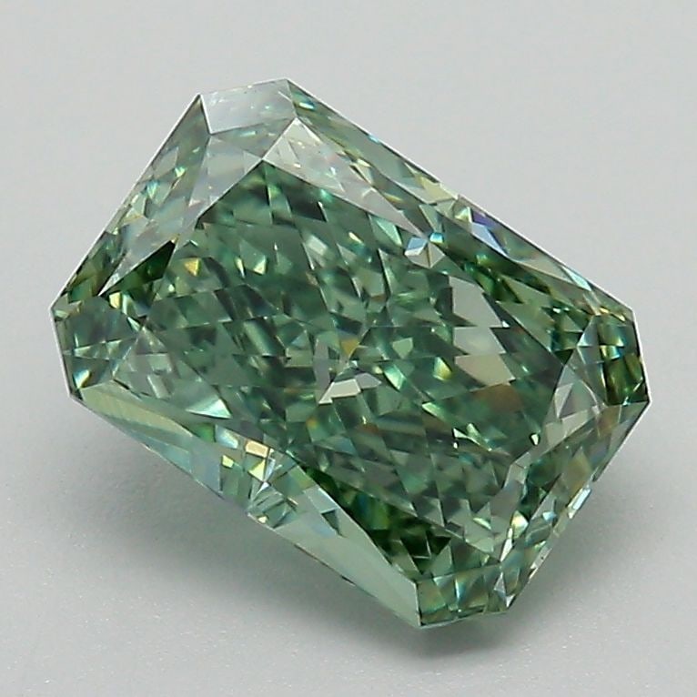 Loose Diamond - RADIANT 2.08ct Fancy Vivid Green VS1: Loose Diamond - RADIANT 2.08ct Fancy Vivid Green VS1 Source: This is a real non-mined Diamond that has been grown in a lab Shape: RADIANT Carats: 2.08 Color: Fancy Vivid Green Certification: IGI Video