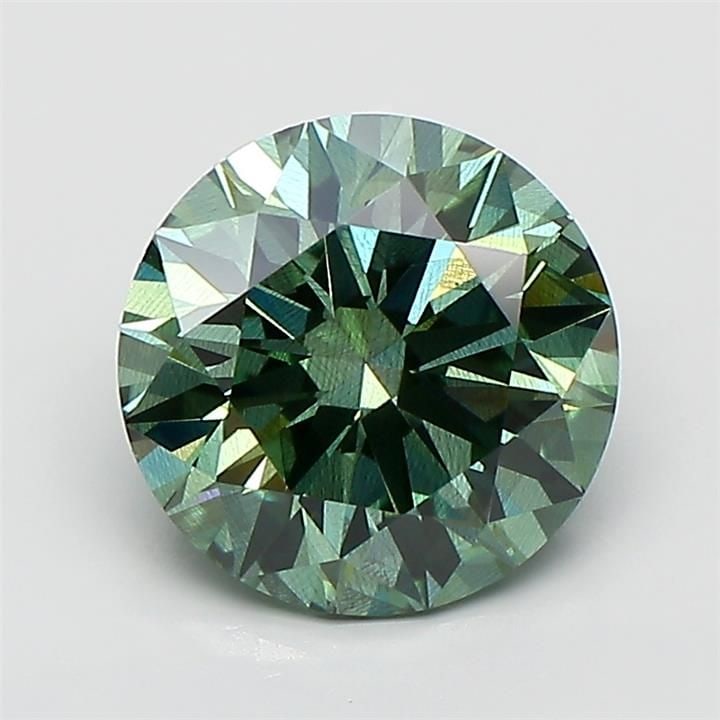 Ideal Loose Diamond - ROUND 2.22ct Fancy Vivid Green SI2: Ideal Loose Diamond - ROUND 2.22ct Fancy Vivid Green SI2 Source: This is a real non-mined Diamond that has been grown in a lab Shape: ROUND Carats: 2.22 Color: Fancy Vivid Green Certification: IGI Vid