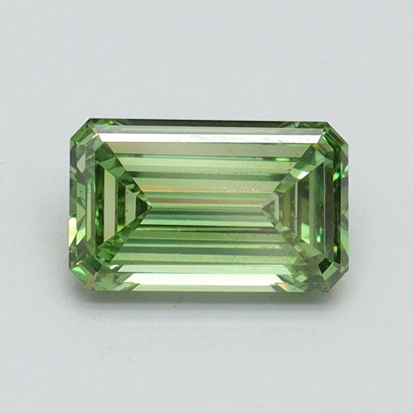Loose Diamond - EMERALD 1.0ct Fancy Vivid Green VS2: Loose Diamond - EMERALD 1.0ct Fancy Vivid Green VS2 Source: This is a real non-mined Diamond that has been grown in a lab Shape: EMERALD Carats: 1.0 Color: Fancy Vivid Green Certification: IGI Video: