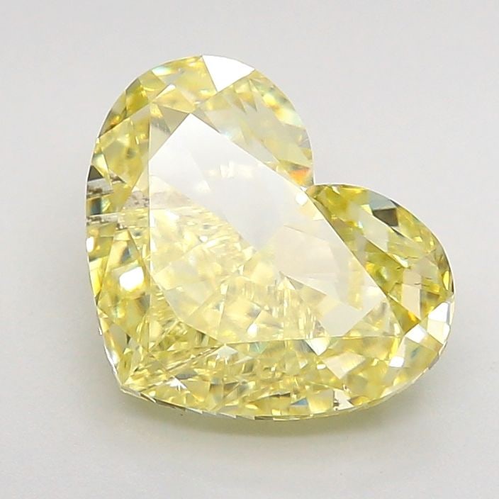 Loose Diamond - HEART 2.62ct Fancy Yellow VS1: Loose Diamond - HEART 2.62ct Fancy Yellow VS1 Source: This is a real non-mined Diamond that has been grown in a lab Shape: HEART Carats: 2.62 Color: Fancy Yellow Certification: IGI Video: