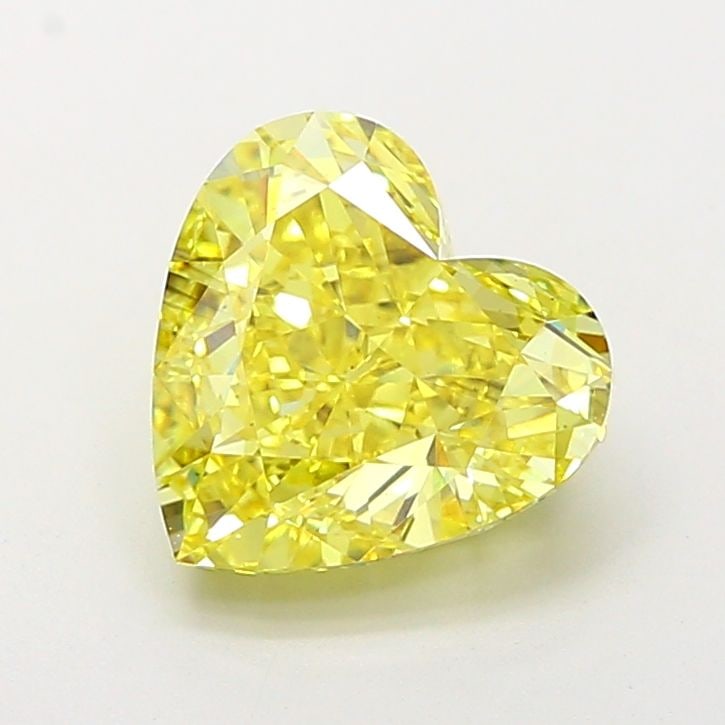 Loose Diamond - HEART 4.12ct Fancy Vivid Yellow VS2: Loose Diamond - HEART 4.12ct Fancy Vivid Yellow VS2 Source: This is a real non-mined Diamond that has been grown in a lab Shape: HEART Carats: 4.12 Color: Fancy Vivid Yellow Certification: IGI Video: