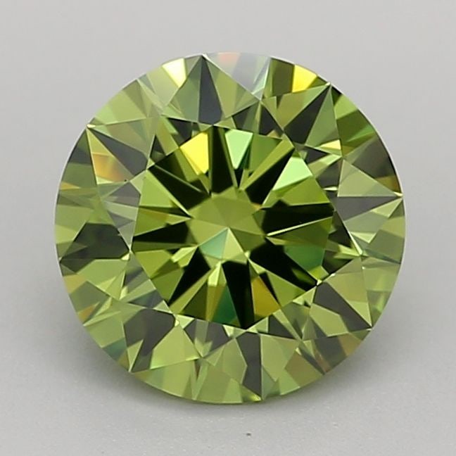 Ideal Loose Diamond - ROUND 1.53ct Fancy Vivid Green VVS1: Ideal Loose Diamond - ROUND 1.53ct Fancy Vivid Green VVS1 Source: This is a real non-mined Diamond that has been grown in a lab Shape: ROUND Carats: 1.53 Color: Fancy Vivid Green Certification: IGI Vi