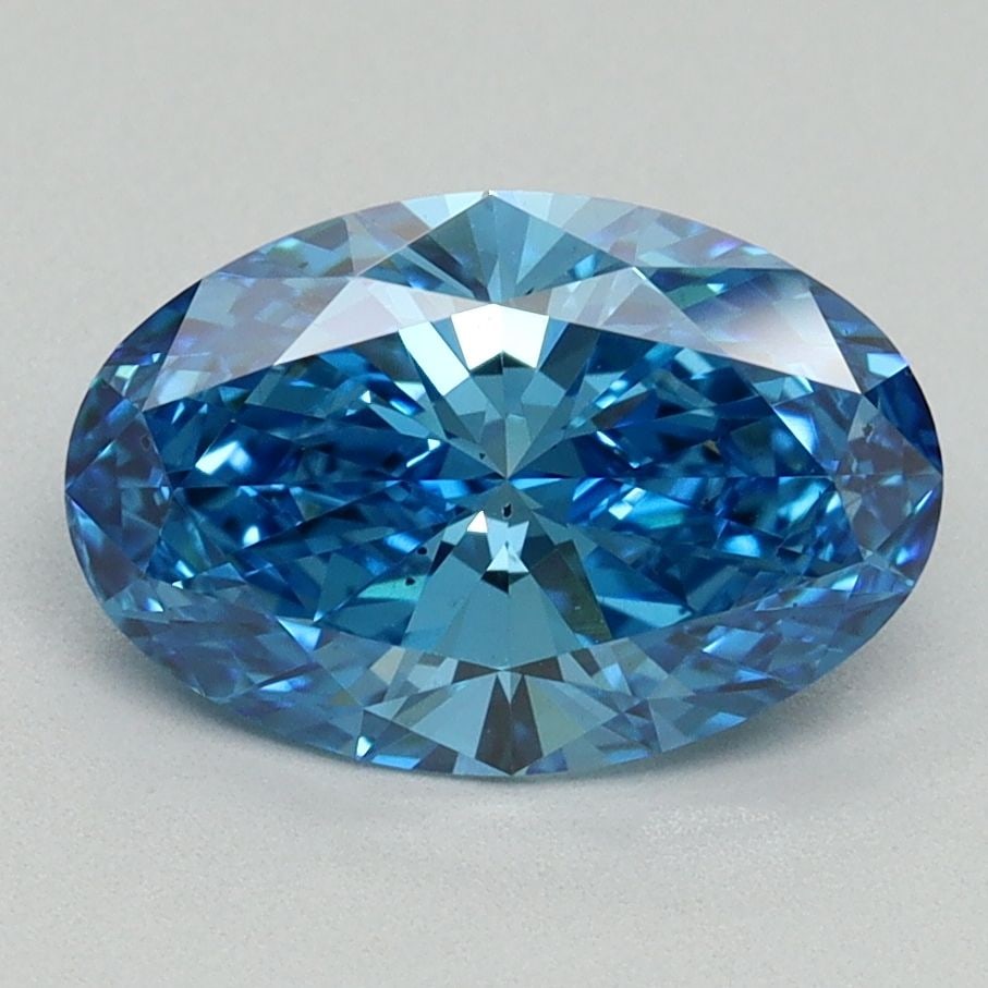 Loose Diamond - OVAL 2.02ct Fancy Vivid Blue SI1: Loose Diamond - OVAL 2.02ct Fancy Vivid Blue SI1 Source: This is a real non-mined Diamond that has been grown in a lab Shape: OVAL Carats: 2.02 Color: Fancy Vivid Blue Certification: IGI Video: