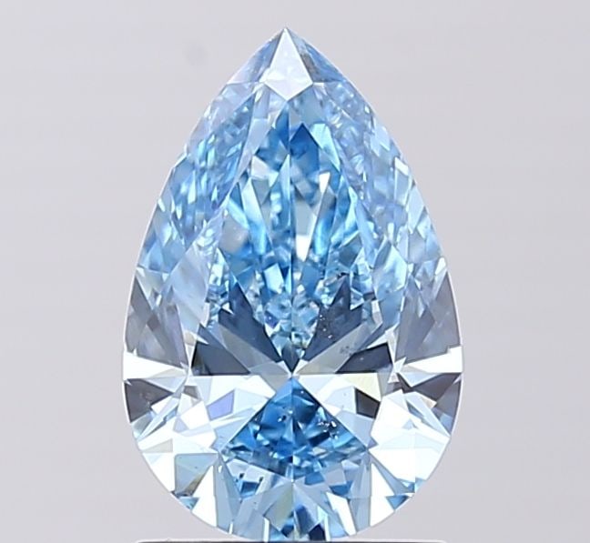 Loose Diamond - PEAR 1.5ct Fancy Vivid Blue SI1: Loose Diamond - PEAR 1.5ct Fancy Vivid Blue SI1 Source: This is a real non-mined Diamond that has been grown in a lab Shape: PEAR Carats: 1.5 Color: Fancy Vivid Blue Certification: IGI Video: