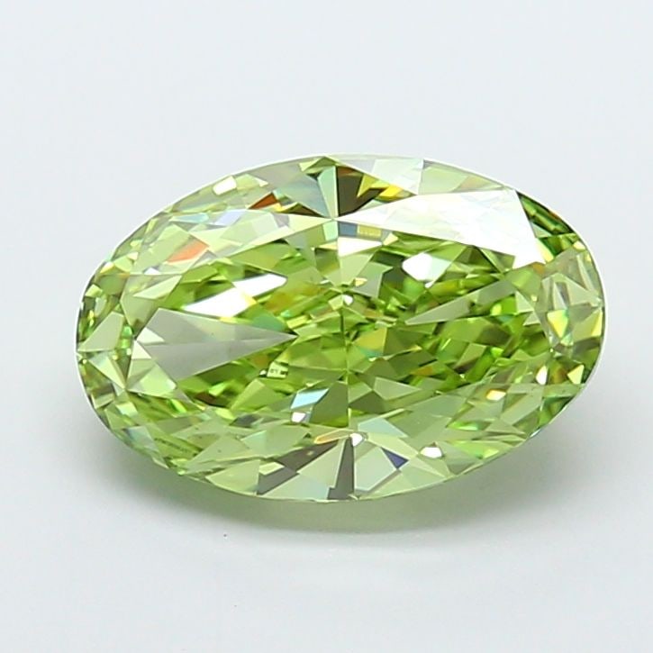 Loose Diamond - OVAL 5.05ct Fancy Vivid Green VS1: Loose Diamond - OVAL 5.05ct Fancy Vivid Green VS1 Source: This is a real non-mined Diamond that has been grown in a lab Shape: OVAL Carats: 5.05 Color: Fancy Vivid Green Certification: IGI Video:
