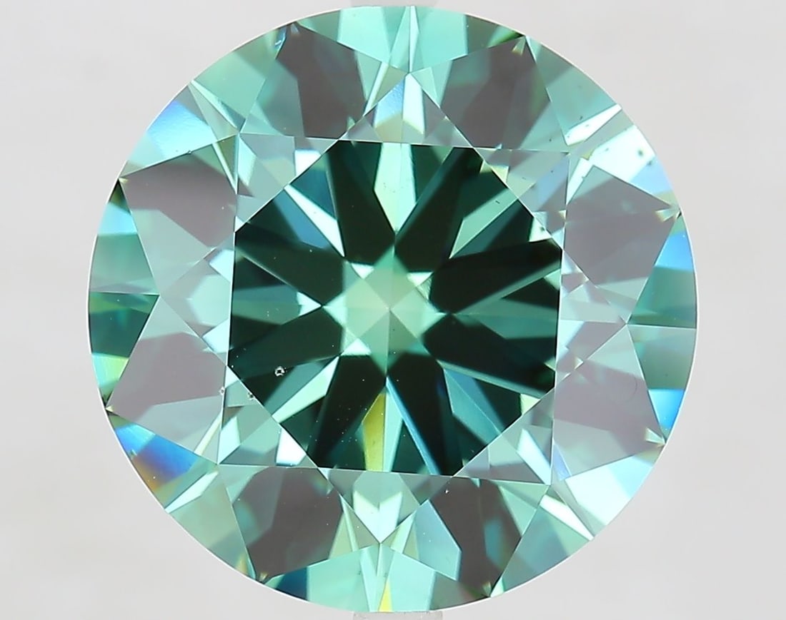 Ideal Loose Diamond - ROUND 11.0ct Fancy Vivid Green VS2: Ideal Loose Diamond - ROUND 11.0ct Fancy Vivid Green VS2 Source: This is a real non-mined Diamond that has been grown in a lab Shape: ROUND Carats: 11.0 Color: Fancy Vivid Green Certification: IGI Vid