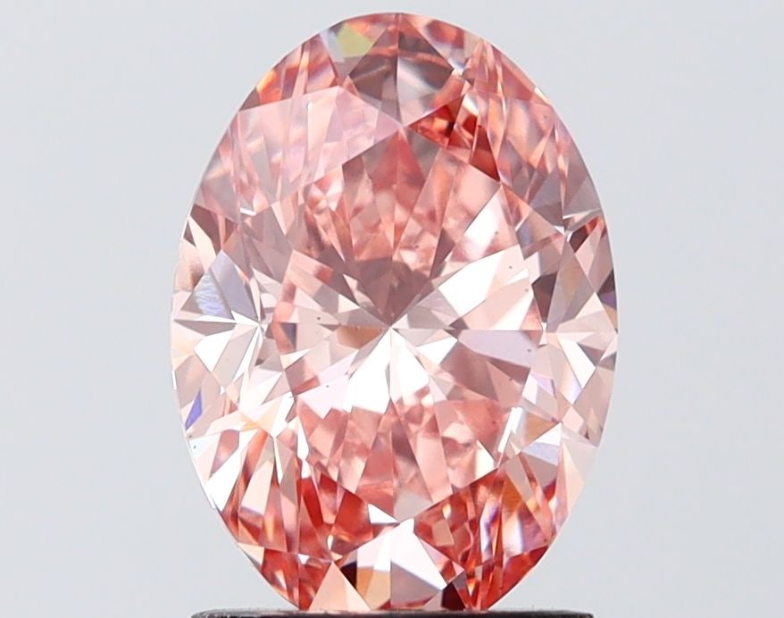 Loose Diamond - OVAL 2.35ct Fancy Vivid Brownish Pink VS2: Loose Diamond - OVAL 2.35ct Fancy Vivid Brownish Pink VS2 Source: This is a real non-mined Diamond that has been grown in a lab Shape: OVAL Carats: 2.35 Color: Fancy Vivid Brownish Pink Certification: