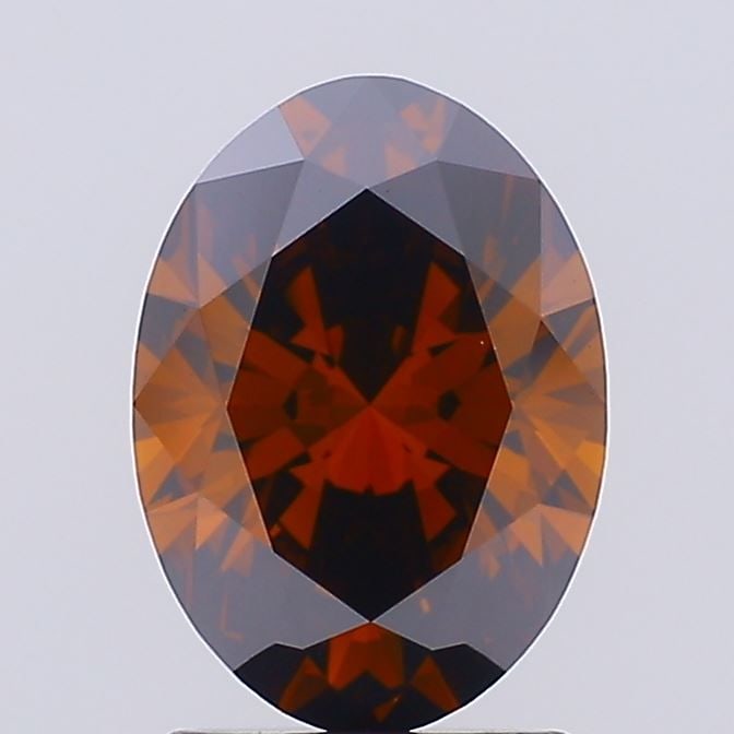 Loose Diamond - OVAL 1.55ct Fancy Deep Orange VVS2: Loose Diamond - OVAL 1.55ct Fancy Deep Orange VVS2 Source: This is a real non-mined Diamond that has been grown in a lab Shape: OVAL Carats: 1.55 Color: Fancy Deep Orange Certification: IGI Video: