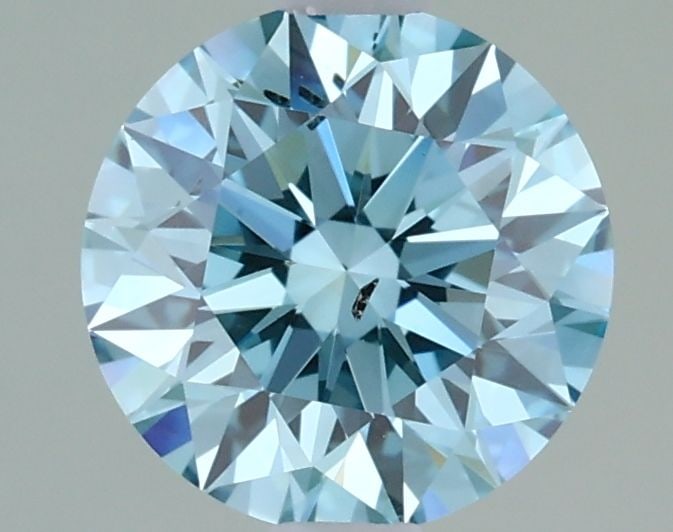 Loose Diamond - ROUND 1.24ct Fancy Greenish Blue SI1: Loose Diamond - ROUND 1.24ct Fancy Greenish Blue SI1 Source: This is a real non-mined Diamond that has been grown in a lab Shape: ROUND Carats: 1.24 Color: Fancy Greenish Blue Certification: IGI Video