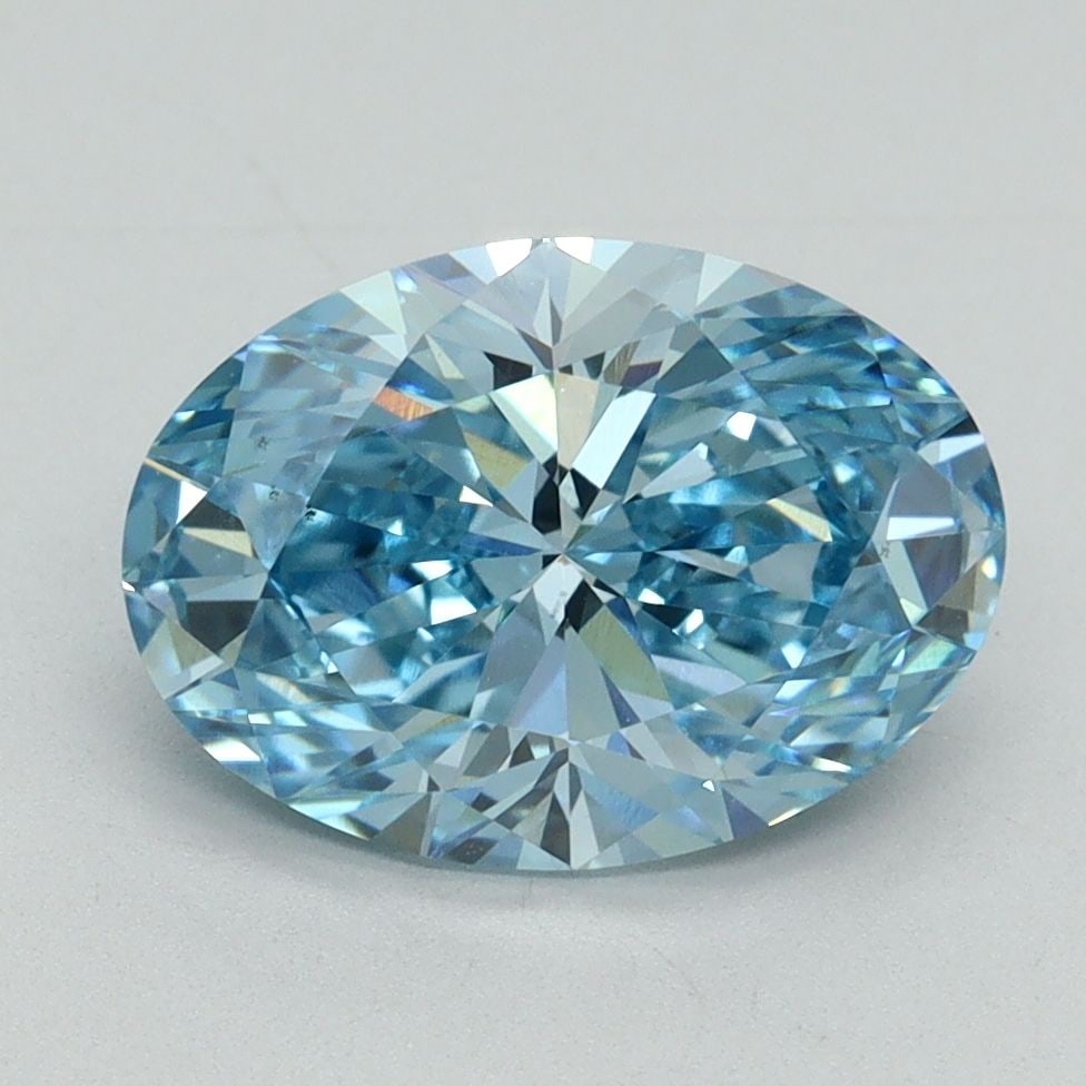 Loose Diamond - OVAL 2.5ct Fancy Vivid Blue VS1: Loose Diamond - OVAL 2.5ct Fancy Vivid Blue VS1 Source: This is a real non-mined Diamond that has been grown in a lab Shape: OVAL Carats: 2.5 Color: Fancy Vivid Blue Certification: IGI Video: