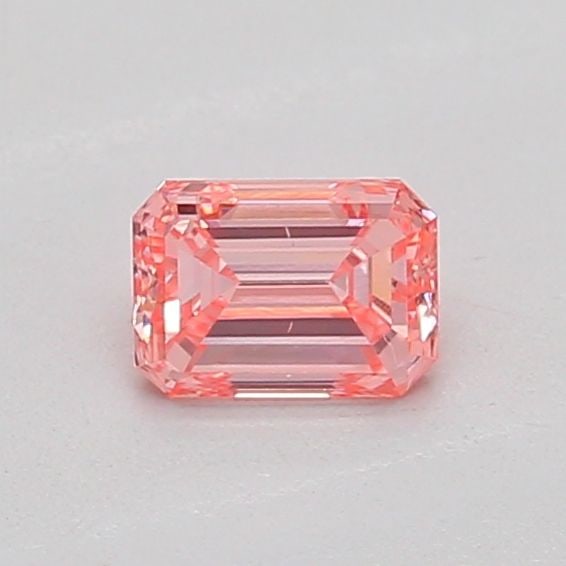 Loose Diamond - EMERALD 0.23ct Fancy Vivid Pink VS2: Loose Diamond - EMERALD 0.23ct Fancy Vivid Pink VS2 Source: This is a real non-mined Diamond that has been grown in a lab Shape: EMERALD Carats: 0.23 Color: Fancy Vivid Pink Certification: IGI The Dia