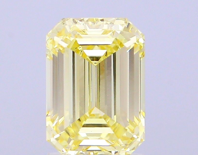 Loose Diamond - EMERALD 2.5ct Fancy Intense Yellow VVS2: Loose Diamond - EMERALD 2.5ct Fancy Intense Yellow VVS2 Source: This is a real non-mined Diamond that has been grown in a lab Shape: EMERALD Carats: 2.5 Color: Fancy Intense Yellow Certification: IGI 