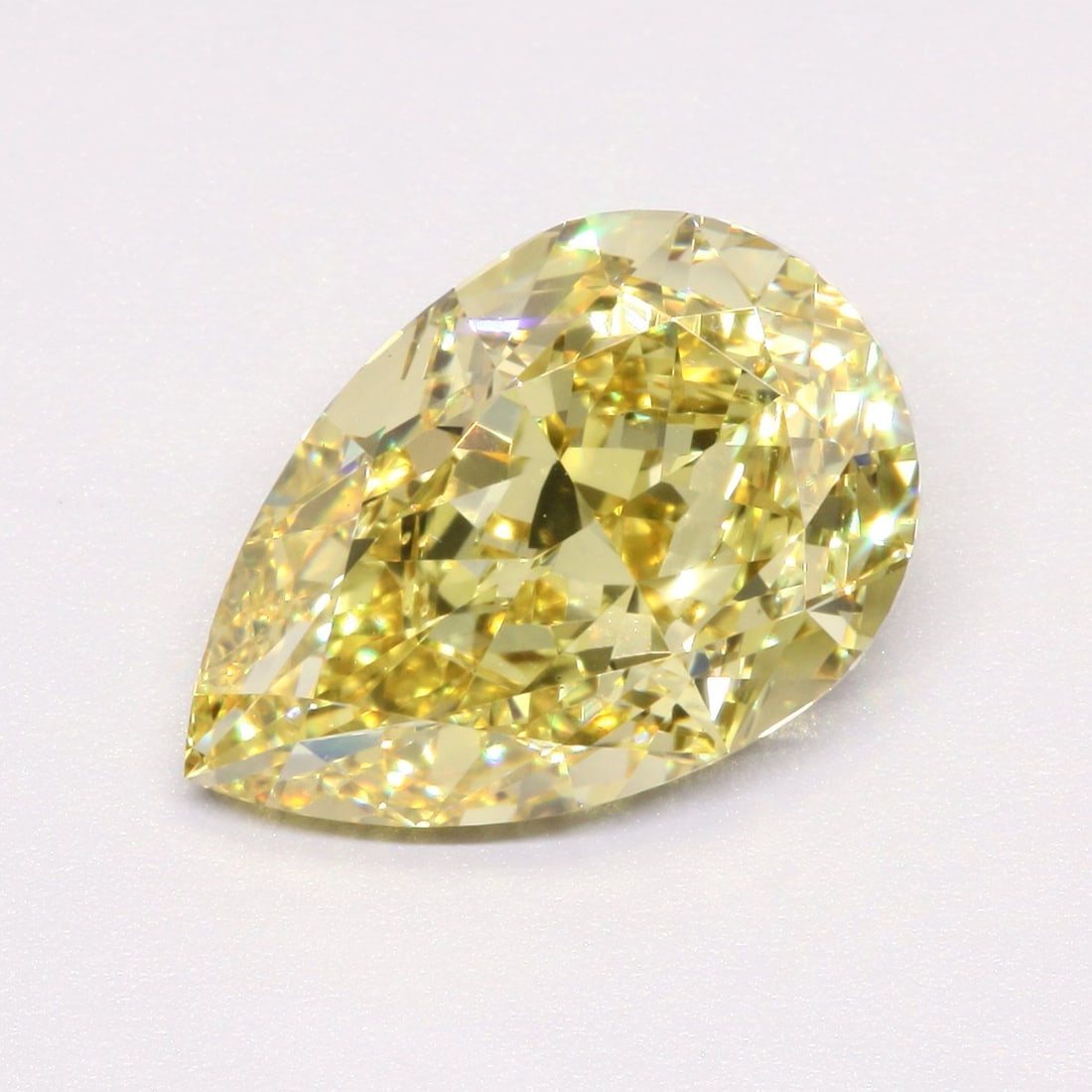 Loose Diamond - PEAR 5.03ct Fancy Intense Yellow VS1: Loose Diamond - PEAR 5.03ct Fancy Intense Yellow VS1 Source: This is a real non-mined Diamond that has been grown in a lab Shape: PEAR Carats: 5.03 Color: Fancy Intense Yellow Certification: IGI Video