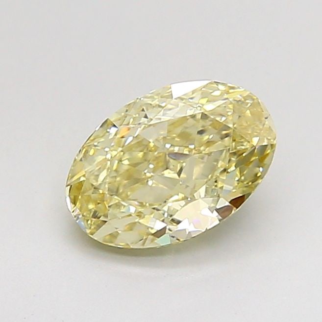 Loose Diamond - OVAL 1.1ct Fancy Light Yellow VVS2: Loose Diamond - OVAL 1.1ct Fancy Light Yellow VVS2 Source: This is a real non-mined Diamond that has been grown in a lab Shape: OVAL Carats: 1.1 Color: Fancy Light Yellow Certification: IGI Video:
