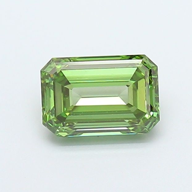Loose Diamond - EMERALD 1.0ct Fancy Vivid Green VS1: Loose Diamond - EMERALD 1.0ct Fancy Vivid Green VS1 Source: This is a real non-mined Diamond that has been grown in a lab Shape: EMERALD Carats: 1.0 Color: Fancy Vivid Green Certification: IGI Video: