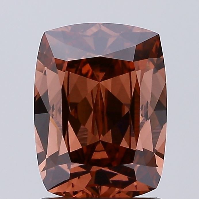 Loose Diamond - CUSHION MODIFIED 1.53ct Fancy Brown VVS1: Loose Diamond - CUSHION MODIFIED 1.53ct Fancy Brown VVS1 Source: This is a real non-mined Diamond that has been grown in a lab Shape: CUSHION MODIFIED Carats: 1.53 Color: Fancy Brown Certification: IG