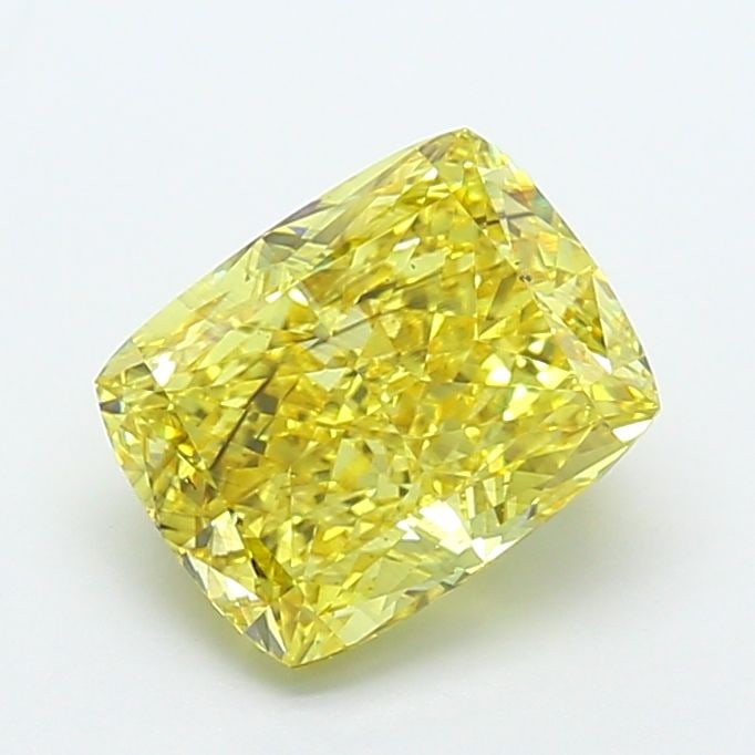 Loose Diamond - CUSHION MODIFIED 4.25ct Fancy Vivid Yellow SI1: Loose Diamond - CUSHION MODIFIED 4.25ct Fancy Vivid Yellow SI1 Source: This is a real non-mined Diamond that has been grown in a lab Shape: CUSHION MODIFIED Carats: 4.25 Color: Fancy Vivid Yellow Cert