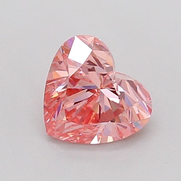 Loose Diamond - HEART 0.9ct Fancy Vivid Pink VS2: Loose Diamond - HEART 0.9ct Fancy Vivid Pink VS2 Source: This is a real non-mined Diamond that has been grown in a lab Shape: HEART Carats: 0.9 Color: Fancy Vivid Pink Certification: IGI Video: