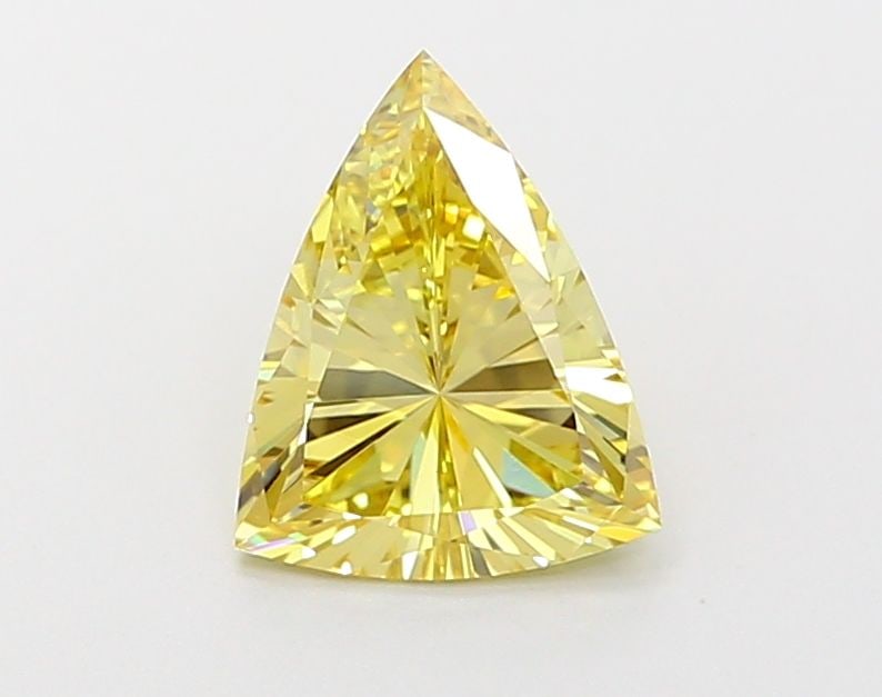 Loose Diamond - TRIANGULAR 1.07ct Fancy Yellow VS1: Loose Diamond - TRIANGULAR 1.07ct Fancy Yellow VS1 Source: This is a real non-mined Diamond that has been grown in a lab Shape: TRIANGULAR Carats: 1.07 Color: Fancy Yellow Certification: IGI Video: