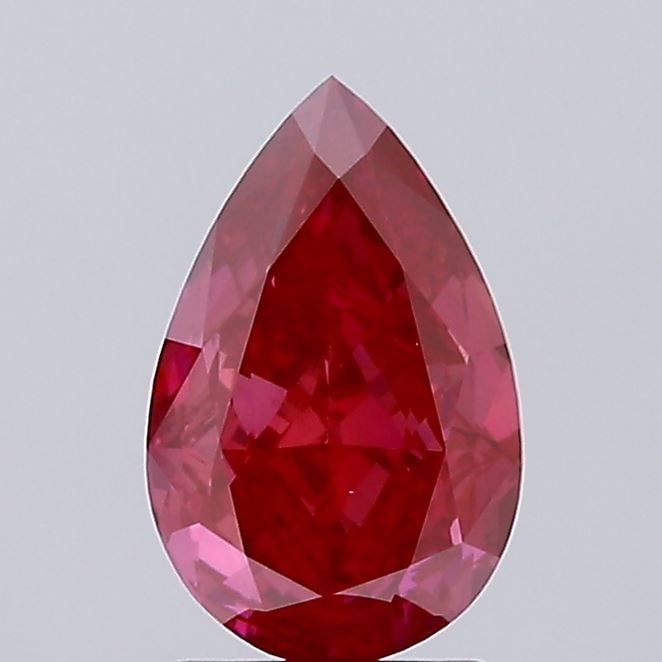 Loose Diamond - PEAR 2.05ct Fancy Vivid Red VVS2: Loose Diamond - PEAR 2.05ct Fancy Vivid Red VVS2 Source: This is a real non-mined Diamond that has been grown in a lab Shape: PEAR Carats: 2.05 Color: Fancy Vivid Red Certification: NONE Video: