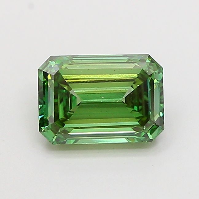Loose Diamond - EMERALD 1.12ct Fancy Vivid Green VS2: Loose Diamond - EMERALD 1.12ct Fancy Vivid Green VS2 Source: This is a real non-mined Diamond that has been grown in a lab Shape: EMERALD Carats: 1.12 Color: Fancy Vivid Green Certification: IGI Video