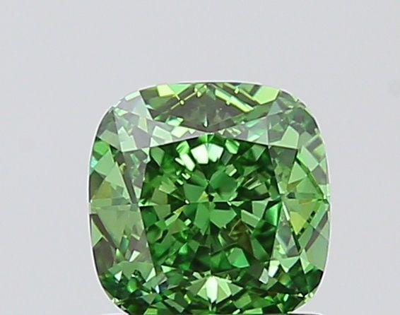 Loose Diamond - CUSHION MODIFIED 1.0ct Fancy Vivid Green VVS2: Loose Diamond - CUSHION MODIFIED 1.0ct Fancy Vivid Green VVS2 Source: This is a real non-mined Diamond that has been grown in a lab Shape: CUSHION MODIFIED Carats: 1.0 Color: Fancy Vivid Green Certifi