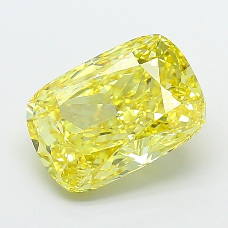 Loose Diamond - CUSHION MODIFIED 4.05ct Fancy Vivid Yellow VS2: Loose Diamond - CUSHION MODIFIED 4.05ct Fancy Vivid Yellow VS2 Source: This is a real non-mined Diamond that has been grown in a lab Shape: CUSHION MODIFIED Carats: 4.05 Color: Fancy Vivid Yellow Cert