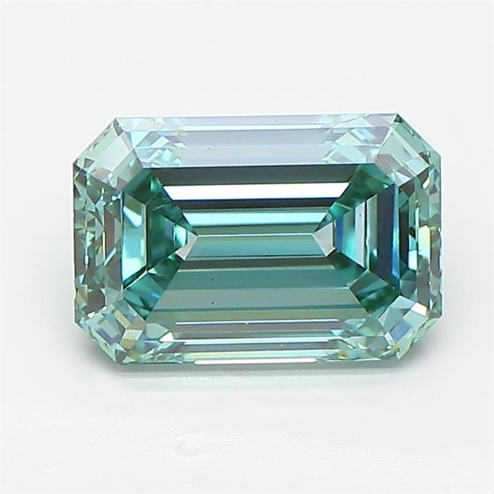 Loose Diamond - EMERALD 2.1ct Fancy Vivid Green VS1: Loose Diamond - EMERALD 2.1ct Fancy Vivid Green VS1 Source: This is a real non-mined Diamond that has been grown in a lab Shape: EMERALD Carats: 2.1 Color: Fancy Vivid Green Certification: IGI Video: