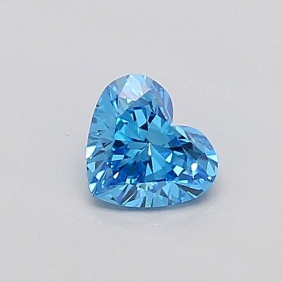 Loose Diamond - HEART 0.3ct Fancy Vivid Blue VS1: Loose Diamond - HEART 0.3ct Fancy Vivid Blue VS1 Source: This is a real non-mined Diamond that has been grown in a lab Shape: HEART Carats: 0.3 Color: Fancy Vivid Blue Certification: IGI Video: