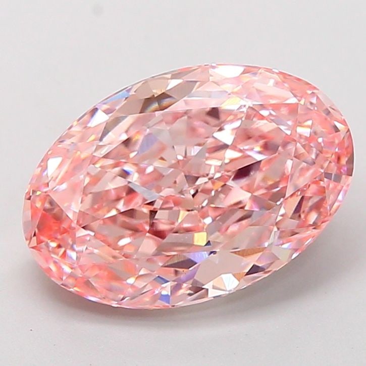 Loose Diamond - OVAL 4.62ct Fancy Vivid Pink VVS2: Loose Diamond - OVAL 4.62ct Fancy Vivid Pink VVS2 Source: This is a real non-mined Diamond that has been grown in a lab Shape: OVAL Carats: 4.62 Color: Fancy Vivid Pink Certification: IGI Video: