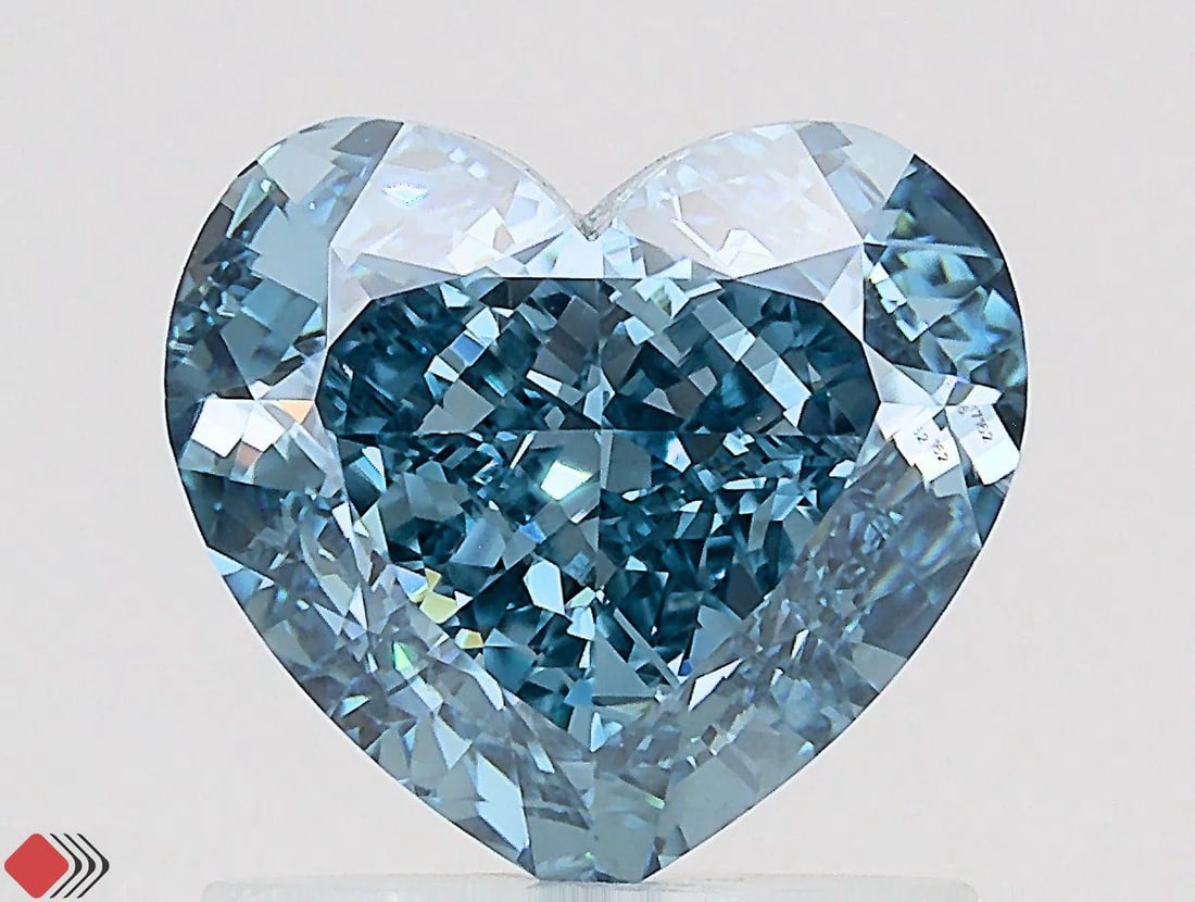 Loose Diamond - HEART 1.29ct Fancy Vivid Blue VVS1: Loose Diamond - HEART 1.29ct Fancy Vivid Blue VVS1 Source: This is a real non-mined Diamond that has been grown in a lab Shape: HEART Carats: 1.29 Color: Fancy Vivid Blue Certification: IGI Video: