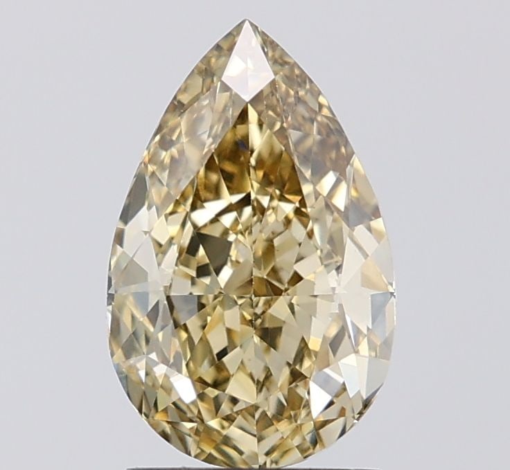 Loose Diamond - PEAR 2.07ct Fancy Gray Yellow VS1: Loose Diamond - PEAR 2.07ct Fancy Gray Yellow VS1 Source: This is a real non-mined Diamond that has been grown in a lab Shape: PEAR Carats: 2.07 Color: Fancy Gray Yellow Certification: IGI Video: