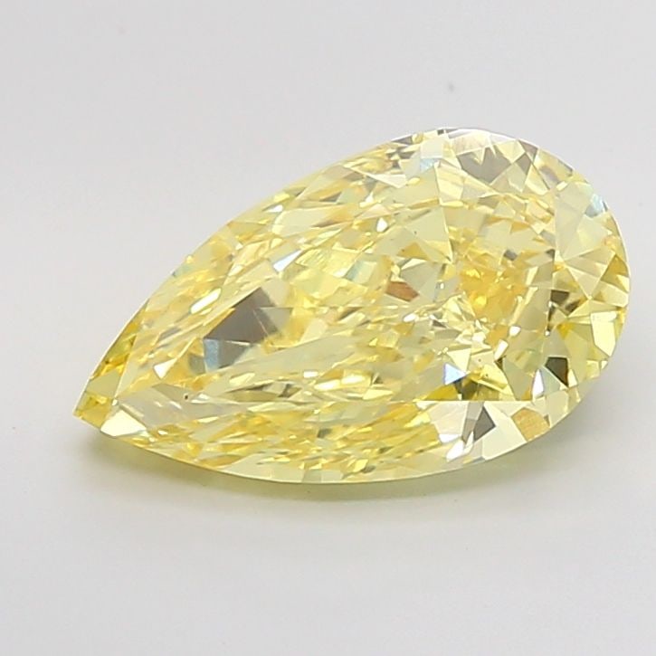 Loose Diamond - PEAR 4.98ct Fancy Vivid Yellow VS1: Loose Diamond - PEAR 4.98ct Fancy Vivid Yellow VS1 Source: This is a real non-mined Diamond that has been grown in a lab Shape: PEAR Carats: 4.98 Color: Fancy Vivid Yellow Certification: IGI Video: