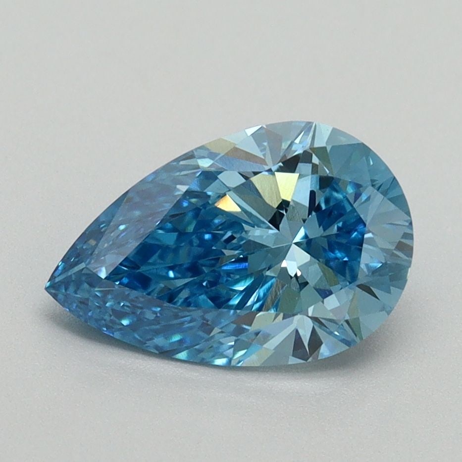 Loose Diamond - PEAR 1.54ct Fancy Vivid Blue VVS2: Loose Diamond - PEAR 1.54ct Fancy Vivid Blue VVS2 Source: This is a real non-mined Diamond that has been grown in a lab Shape: PEAR Carats: 1.54 Color: Fancy Vivid Blue Certification: IGI Video: